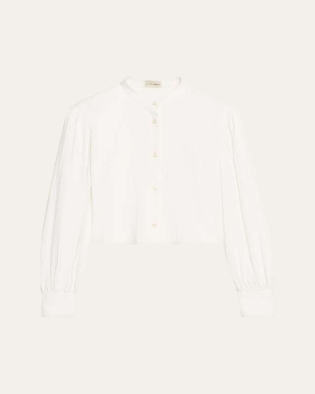 Adeline Textured Long-Sleeve Shirt